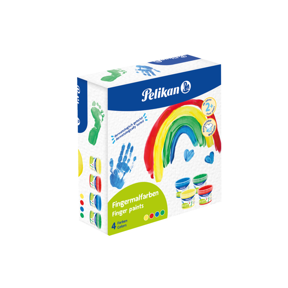 Fingerfarben, Finger paints, Regenbogen, Kinderfarben-Set, 4 Farben