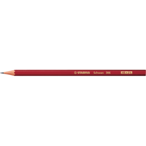 Bleistift Schwan®, HB, rot STABILO 306/HB