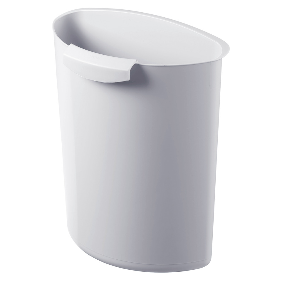 mülleimer, abfalleimer, plastik, weiße farbe, oval