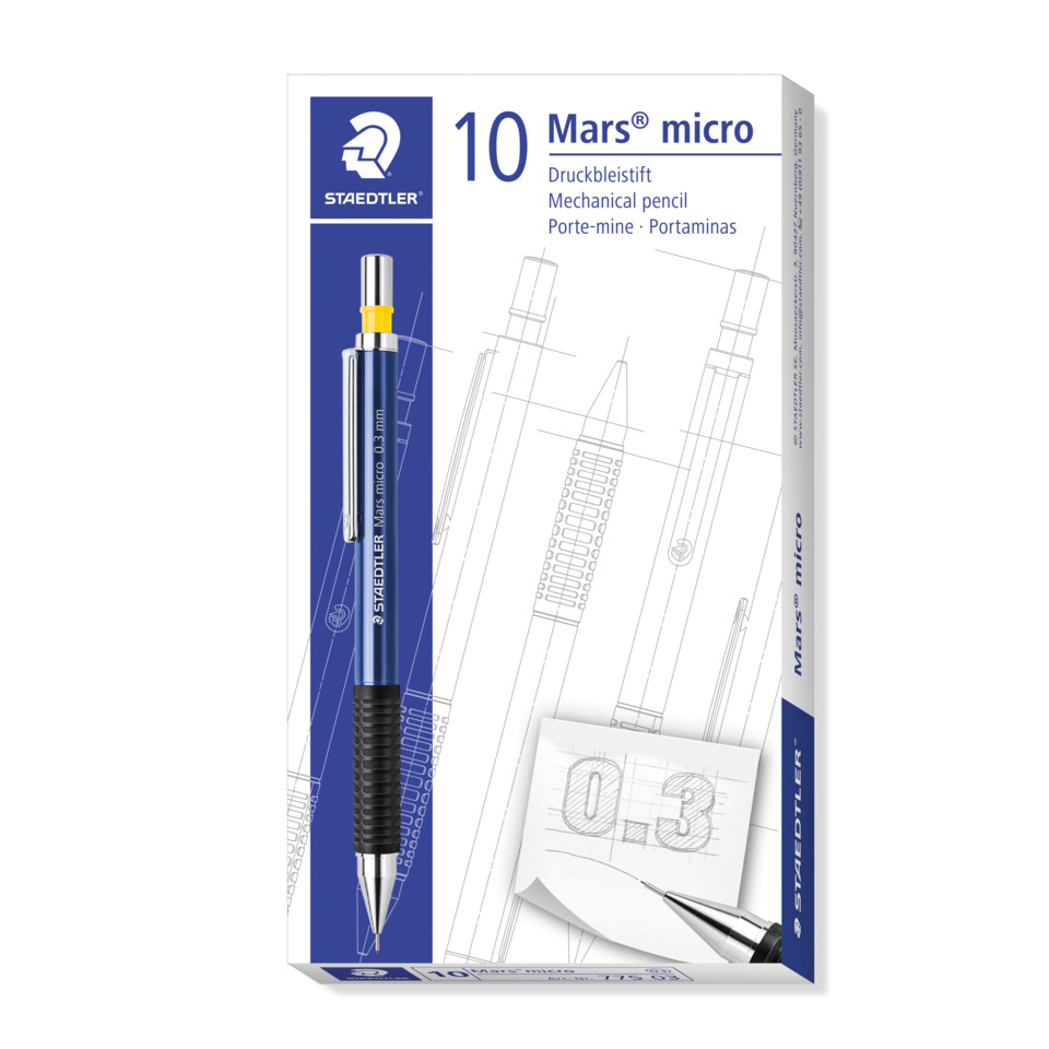 mechanical pencil, Bleistift, blau, 0.3 mm, Verpackung