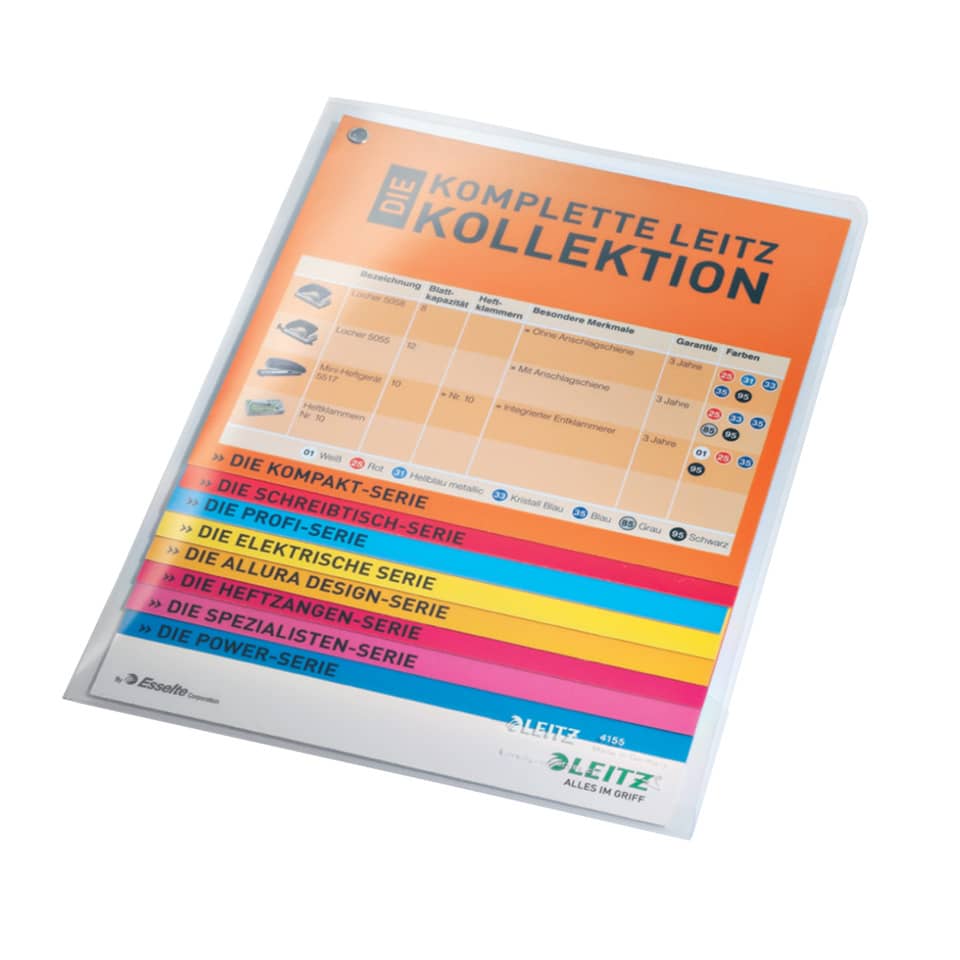 Plastikmappe, Leitz, Katalog, Kunststoff, Klemmhülle