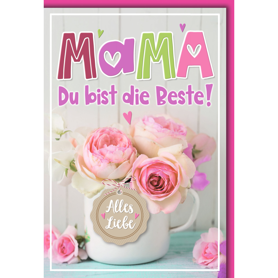 Blumen, Rosen, Vase, Dekoration, Karte