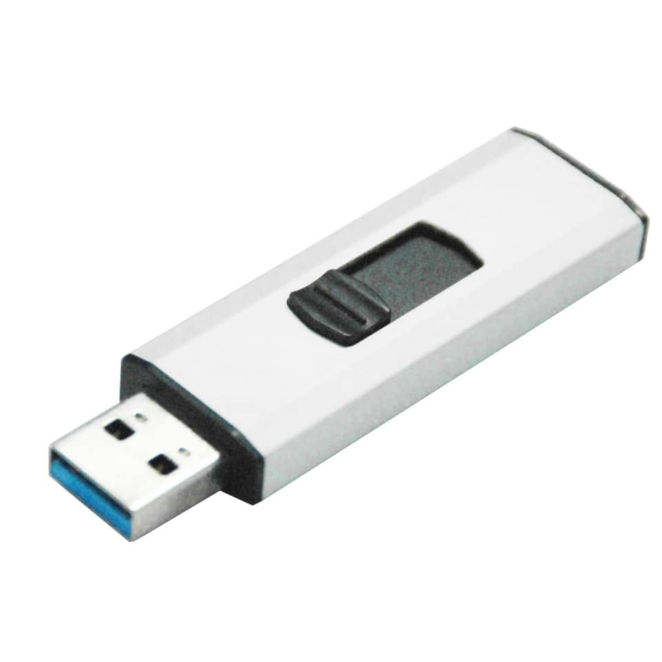 USB 3.0, USB-Stick, Flash-Speicher, Metallgehäuse, Verschiebeschalter