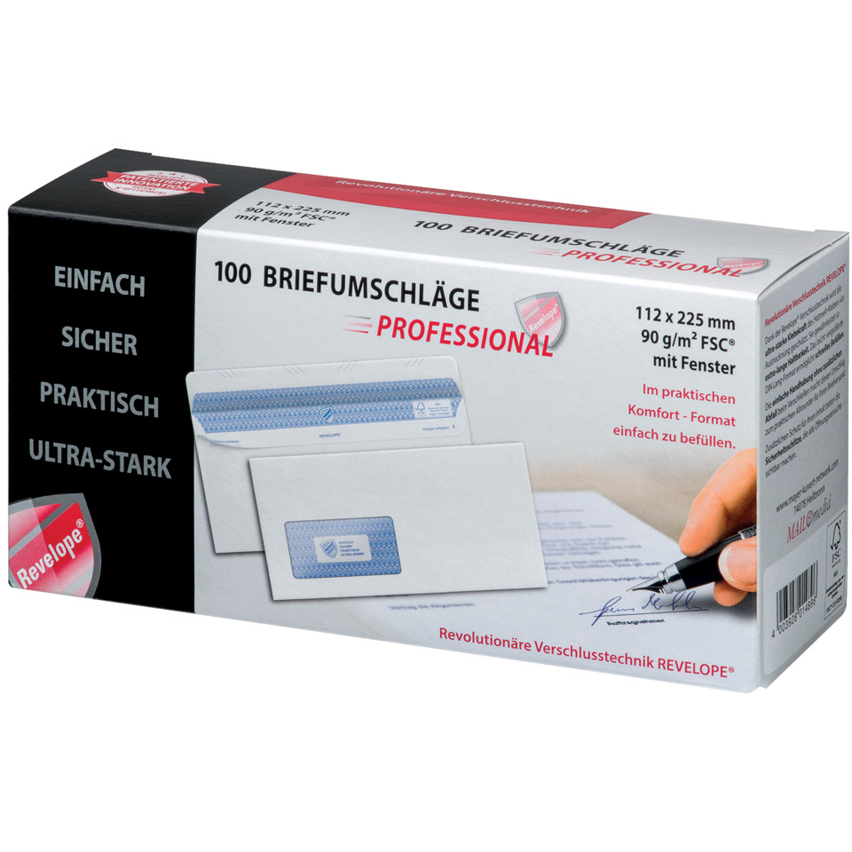 Briefumschläge, Briefumschläge-Professional, Fensterbriefumschläge, Revelope, Ultra-stark