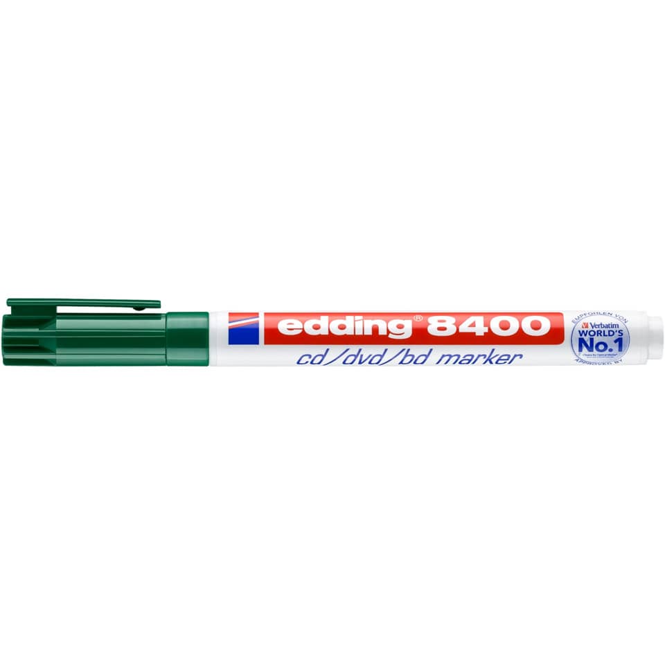 CD-Marker 8400, 0,5-1mm, Rundspitze, grün EDDING 4-8400004