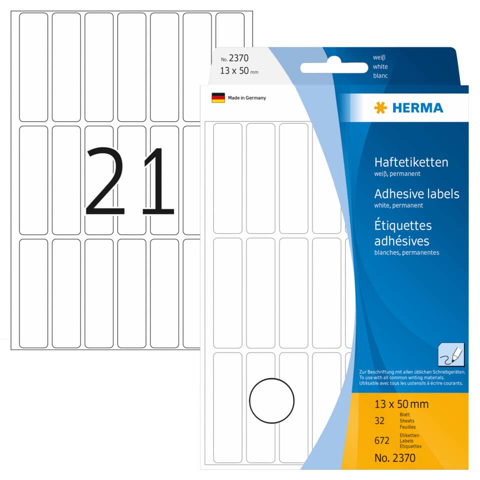 Aufkleber, Etiketten, Label-Blatt, rechteckige Etiketten, weißes Labelblatt