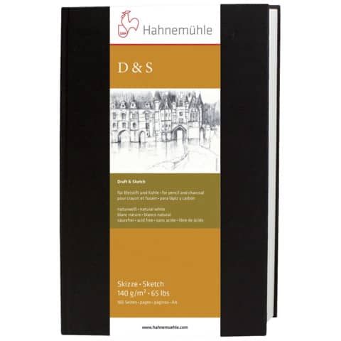 Skizzenbuch, A6, 140g/m², 62 Blatt, naturweiß HAHNEMÜHLE 10628323