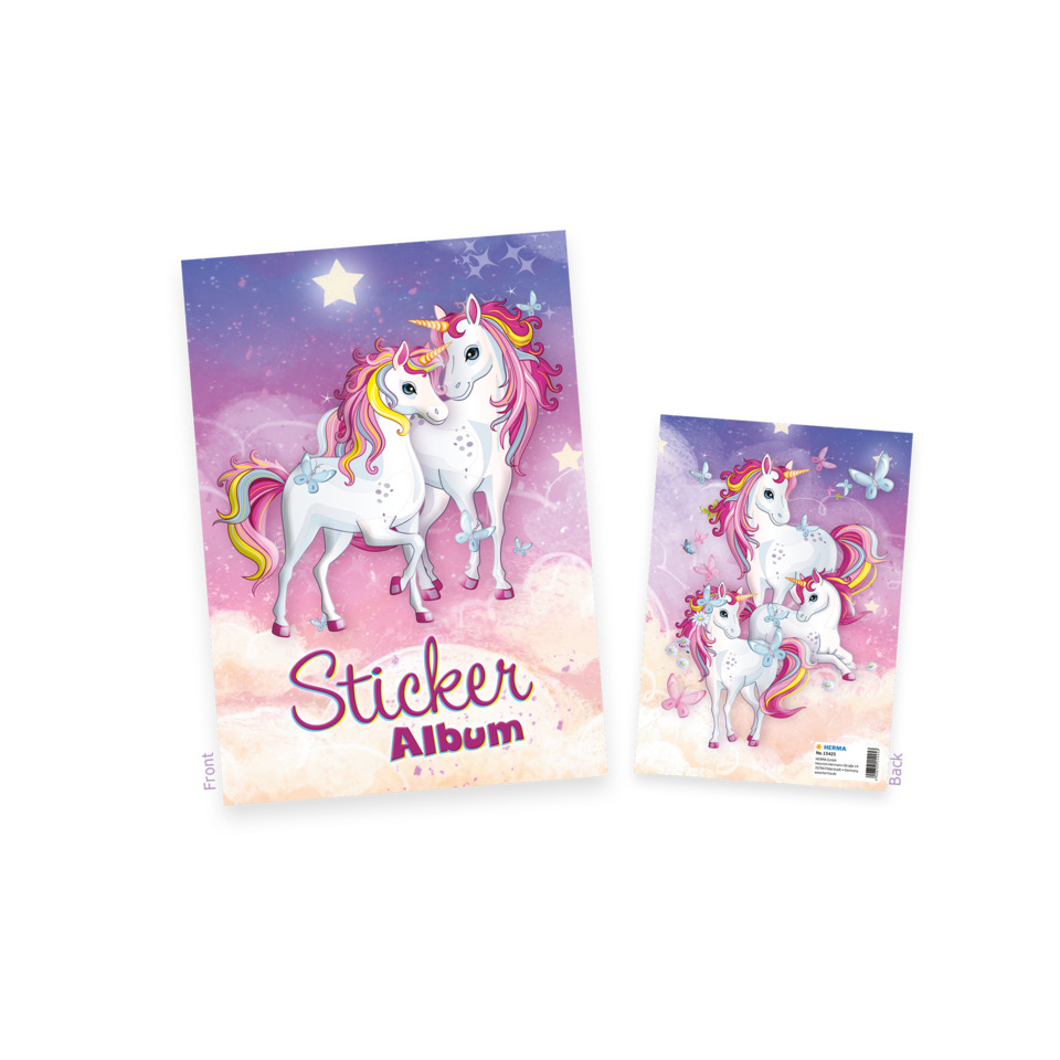 Sticker, Album, Einhorn, Pastell, Muster