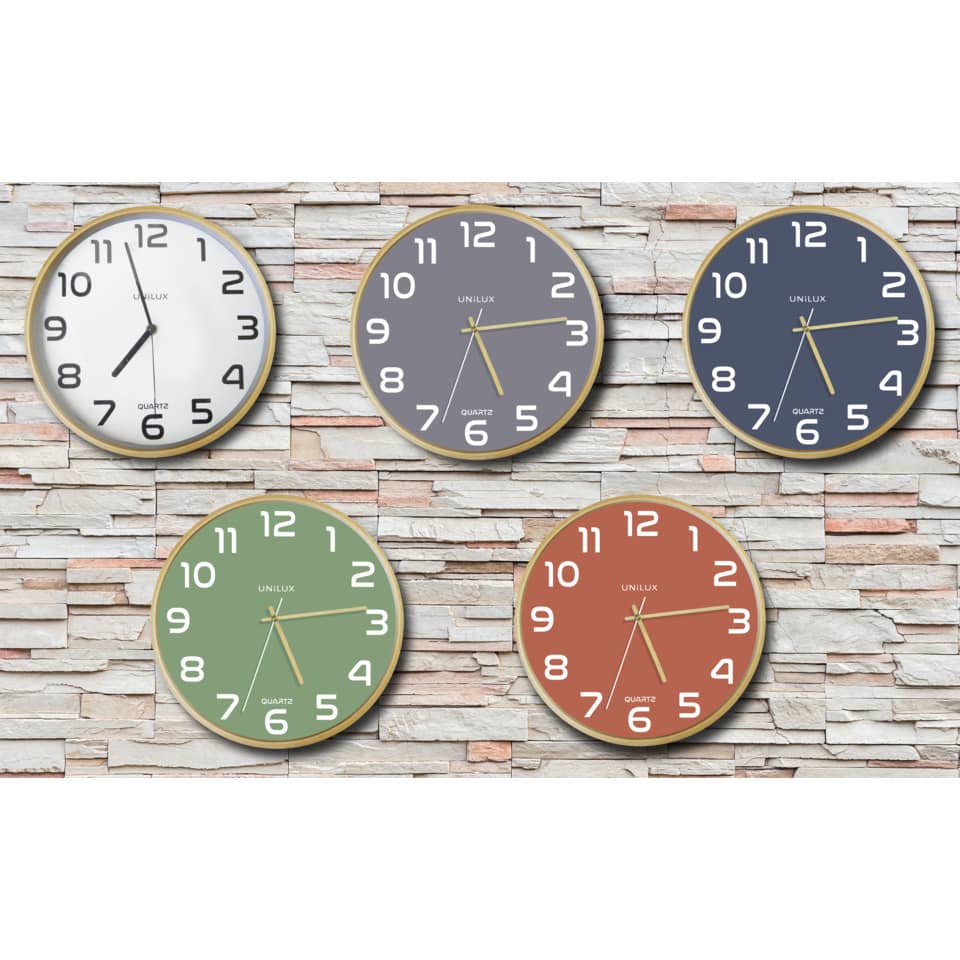 wanduhren, wanduhr, quarzuhr, rund, 5er-set