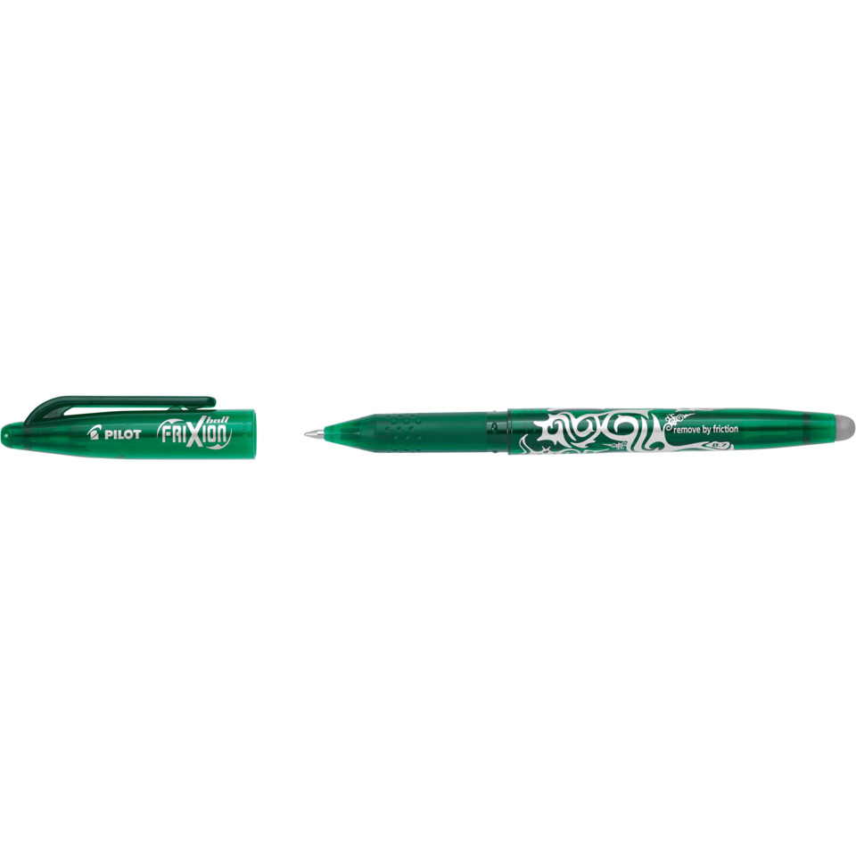 Kugelschreiber, Kugelschreiber grün, Griff mit Rillen, Kappe abnehmbar, Stift mit Motiv