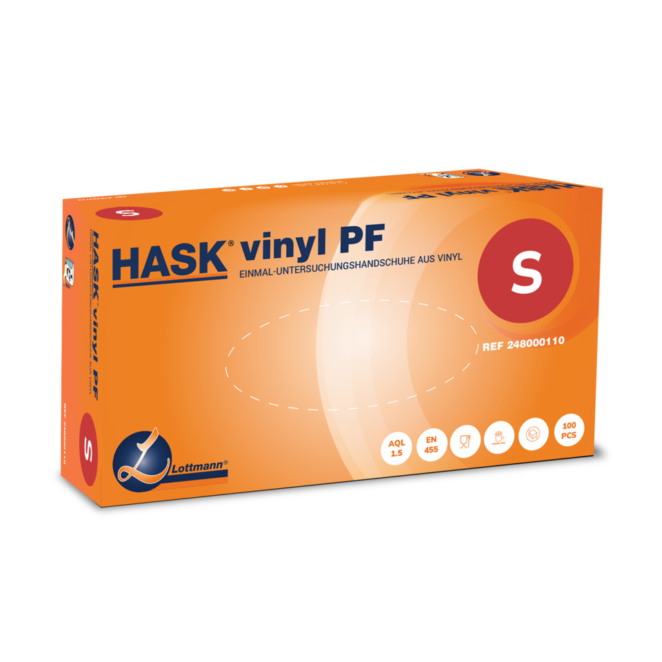Vinyl PF, HIVIS, Einmalhandschuhe, Schutzhandschuhe, Größe S