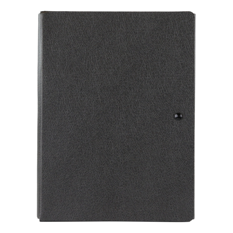 notebook, schwarz, leder, hülle, knopf