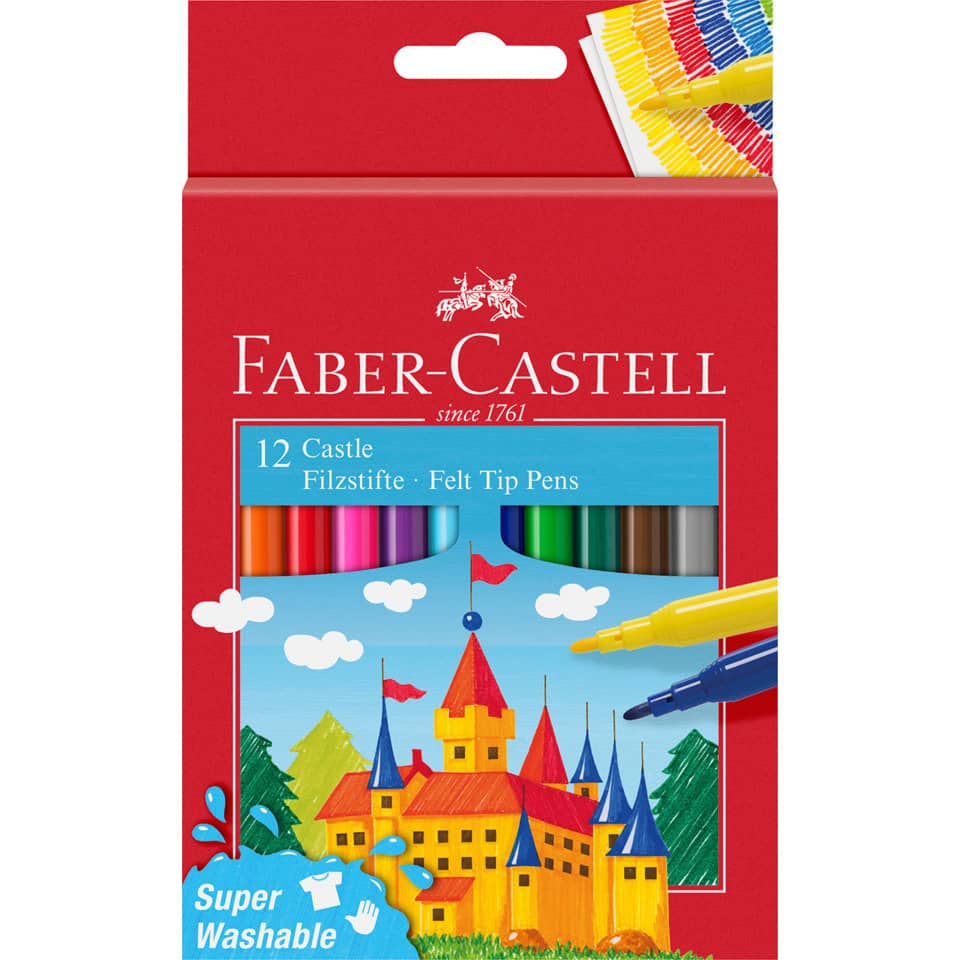 Faserschreiberetui Castle, 12 Stück, sortiert FABER CASTELL 554201