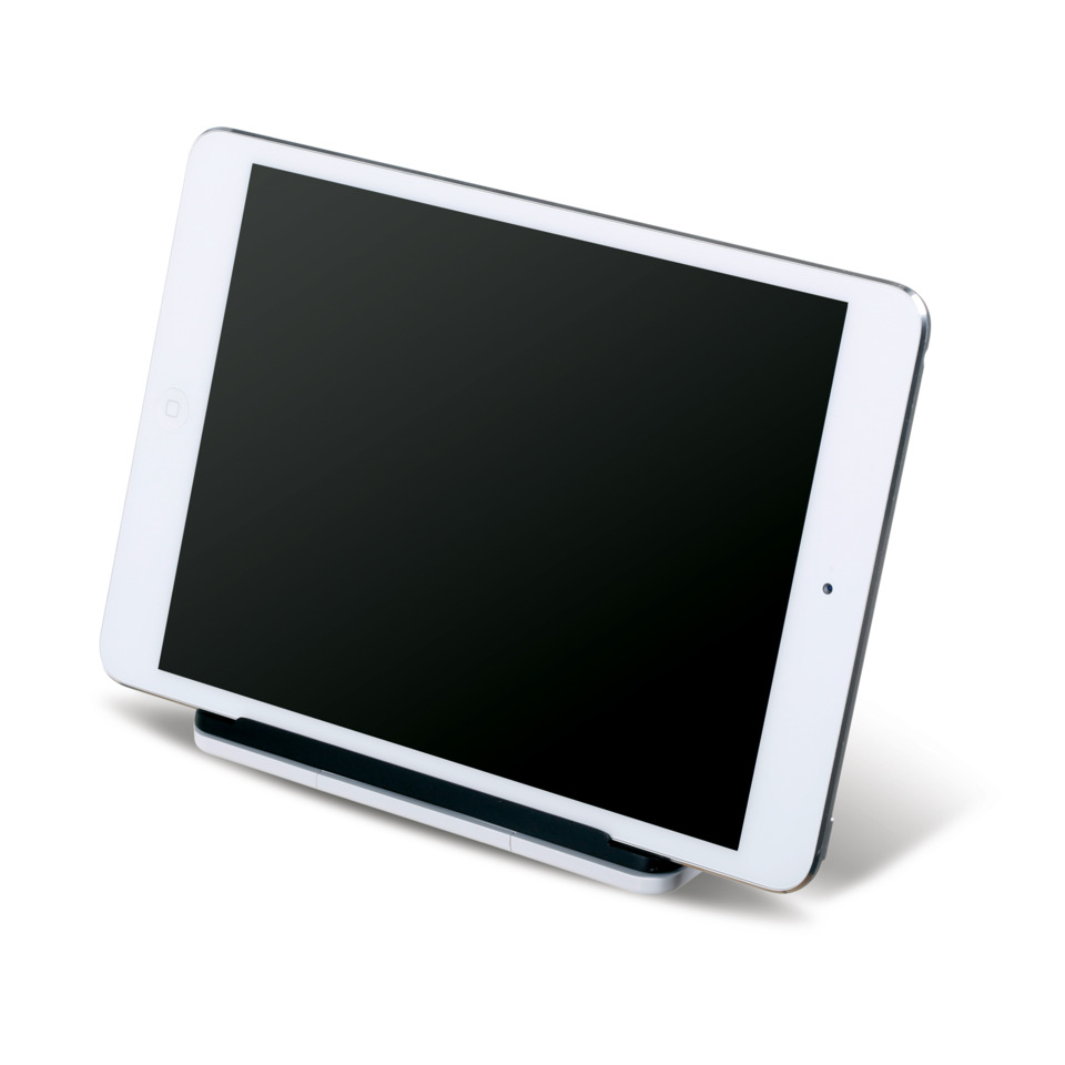 Tablet, Tablet-Stativ, weißer Rahmen, Touchscreen, tragbar