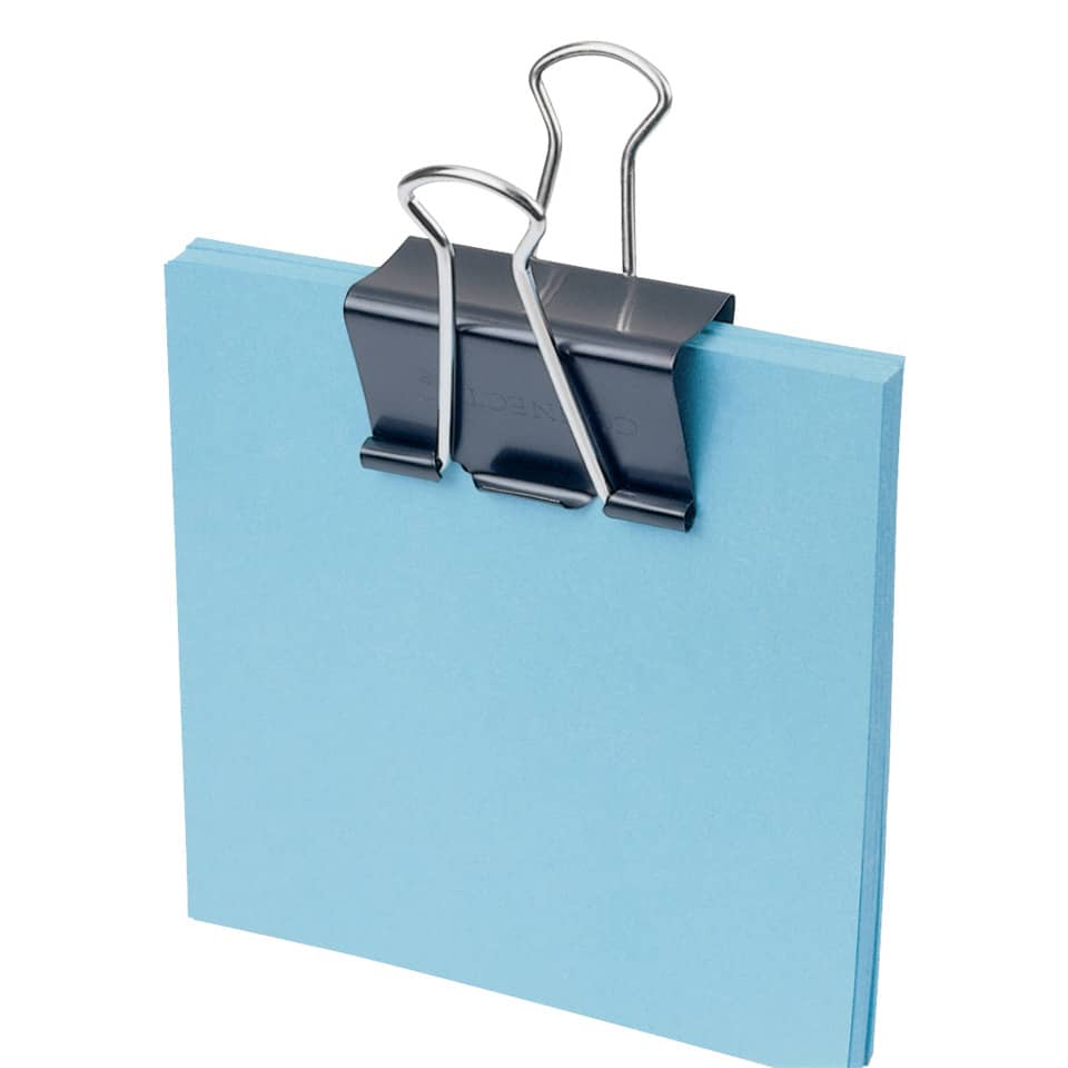 Notizblock, Klebezubehör, Klemmhalter, Blau, Schutzmappe