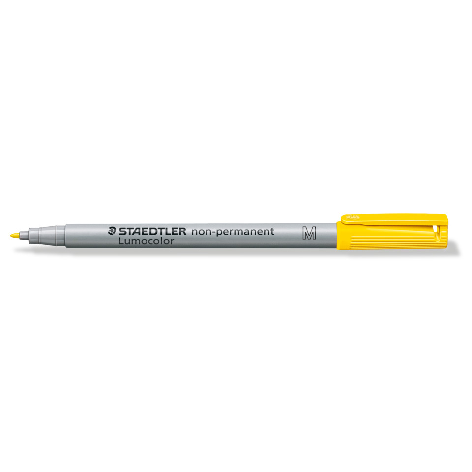 Marker, dauerhafter Marker, gelle Kappe, Lumocolor, M