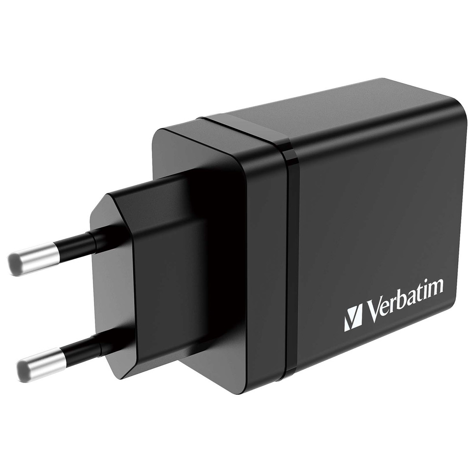 EU-Adapter, Reiseladekabel, USB-C Adapter, Wandstecker, Verbatim