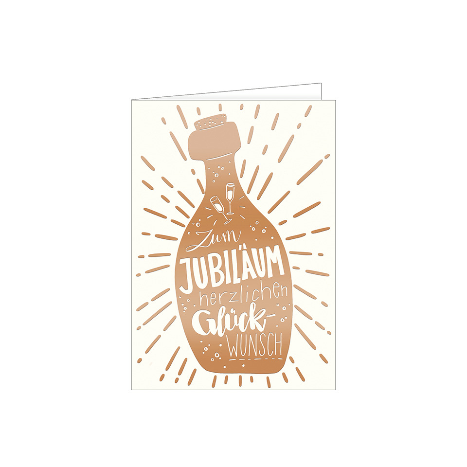 Flasche, Sekt, Geburtstagskarte, Glückwunsch, Illustration
