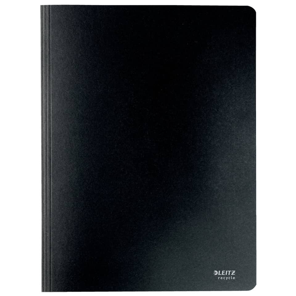 Notizbuch, Schwarz, Gummierte Ränder, Kunstleder?, Leitz Recycle