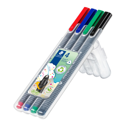 Feinschreiber triplus® fineliner, ca. 0,3 mm, STAEDTLER Box mit 4 Farben STAEDTLER 334 SB4