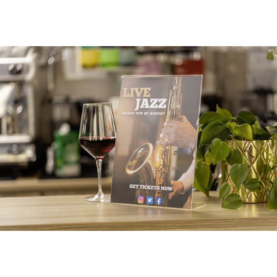 Wein, Weinglas, Saxophon, Jazz-Poster, Ticket