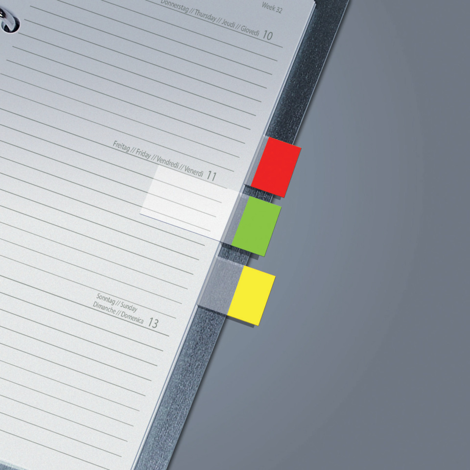 Terminkalender, Notizblock, Neonfarbene Klebezettel, Haftnotizen, Spiralbindung, organizer, planner, notebook, tabs, sticky notes