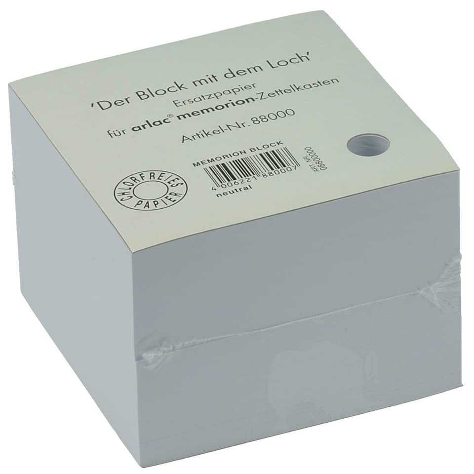 Memorion Block, Papierbox, Kassenblock, Aufbewahrungskästchen, Neutraler Karton
