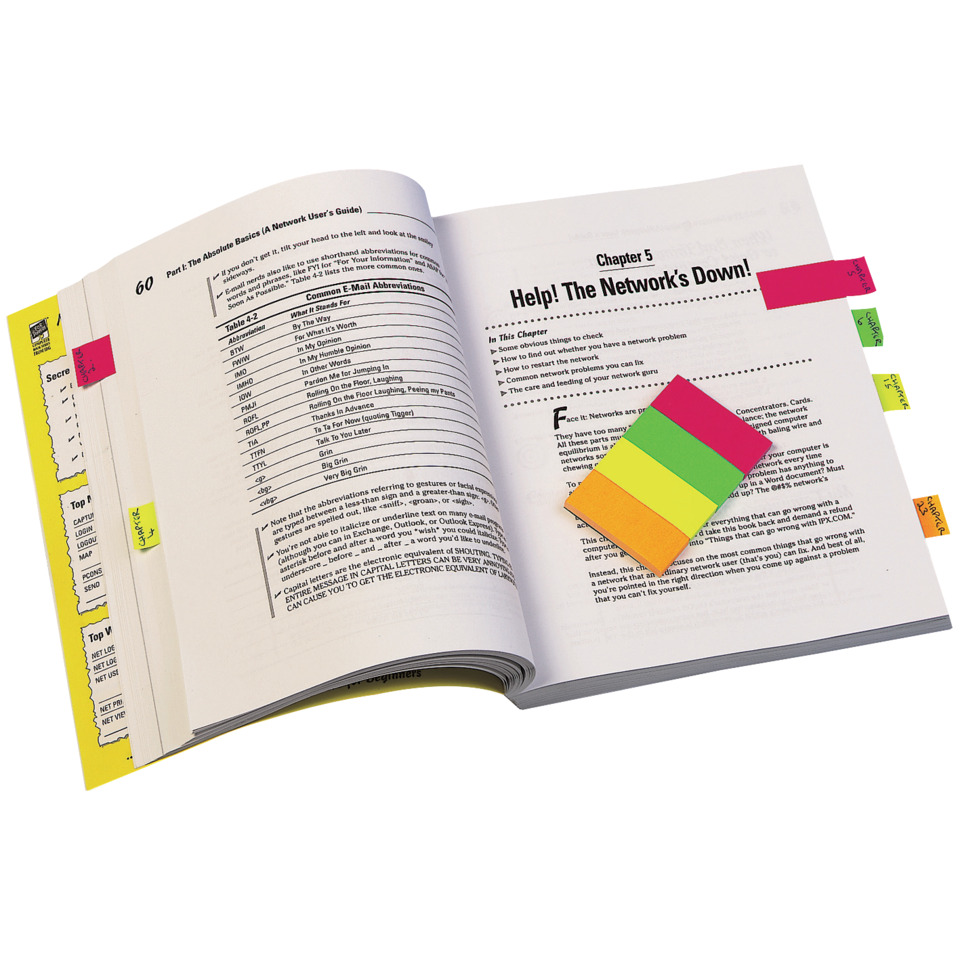 Notizbuch, BMM-Karten, Sticky Notes, Bunte Blöcke, Lesehilfen