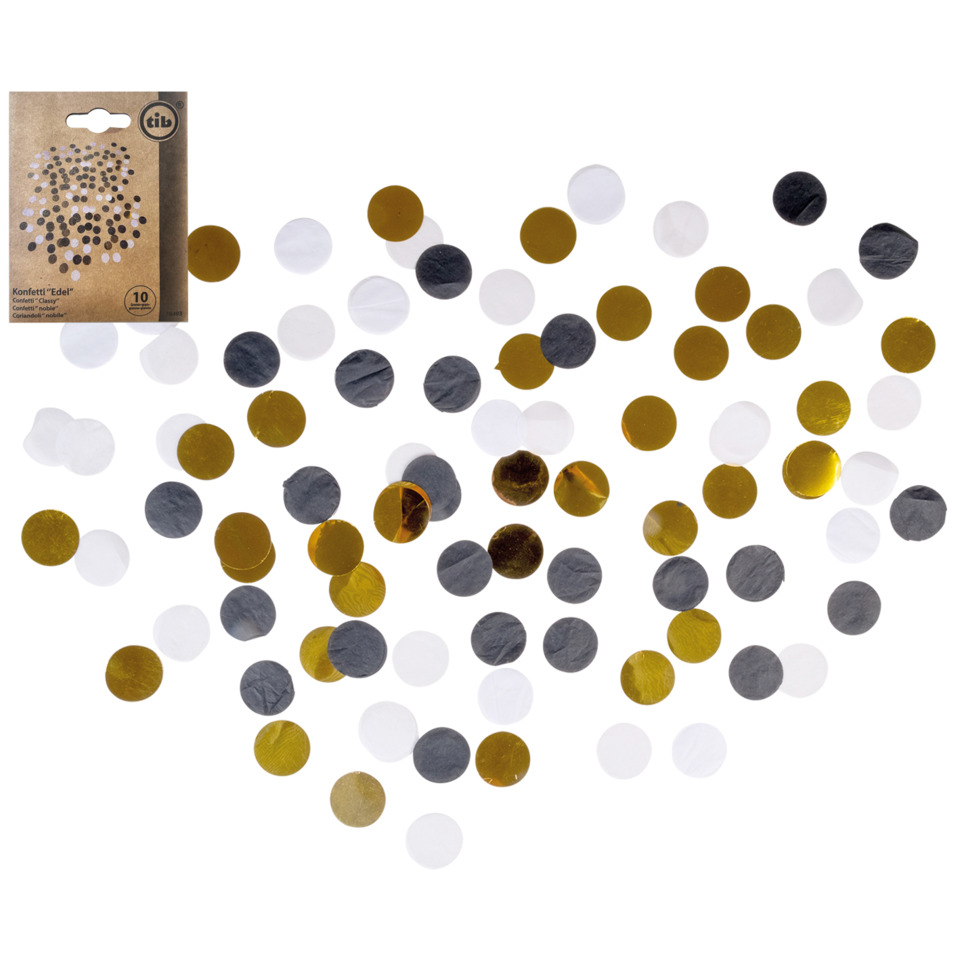 Konfetti, Dekorationskonfetti, Goldfarben, Silberfarben, Kreisform