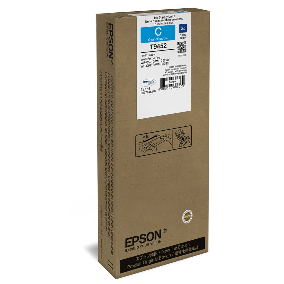 Tintenpatrone, Tintenpatrone Cyan, Cyan, XL, Verpackung Epson