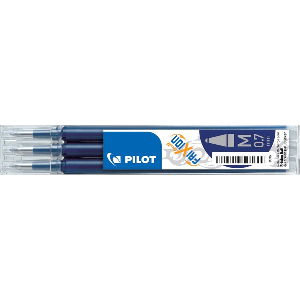 Kugelschreiber, Tintenminen, Dreierpack, Blau, 0,7 mm