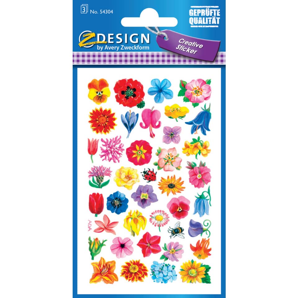 Sticker, Blumen, Blüten, Dekoration, Blattpapier