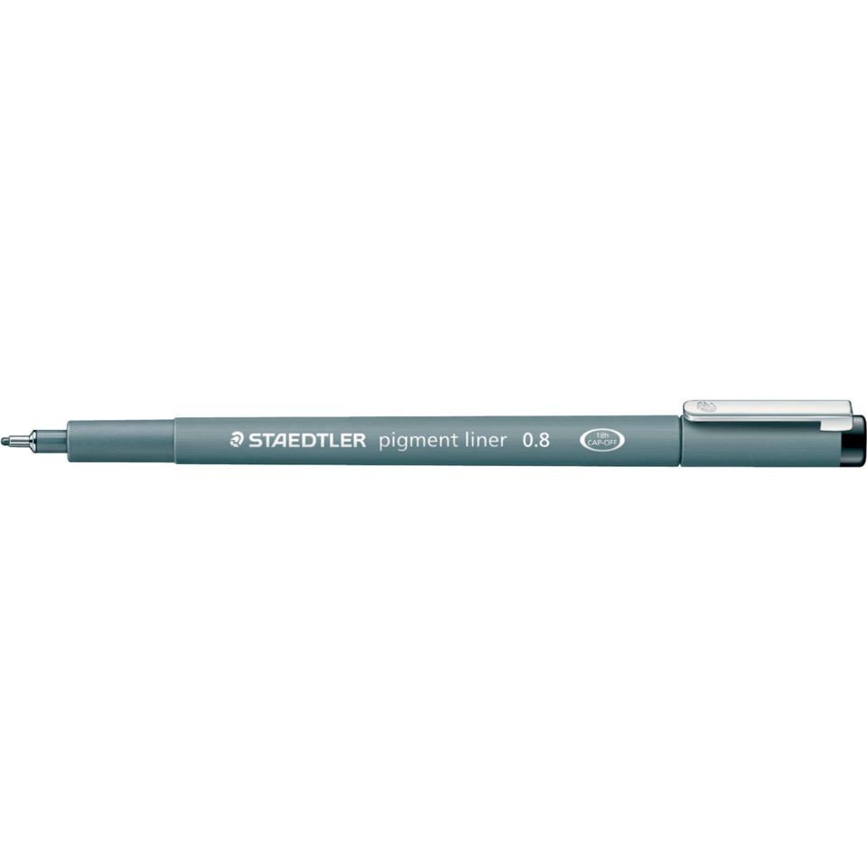 pigment liner, Städler, Rollerstift, blaugrau, 0,8 mm