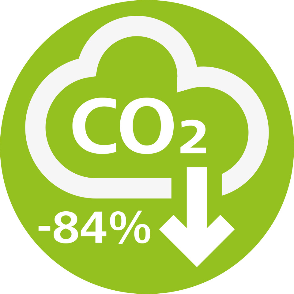 CO2, Verlust, 84%, Wolke, Pfeil