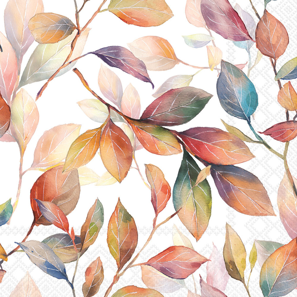 Blattwerk, Herbstfarben, Wandbild, Tapetenmotiv, Ästhetisches Muster