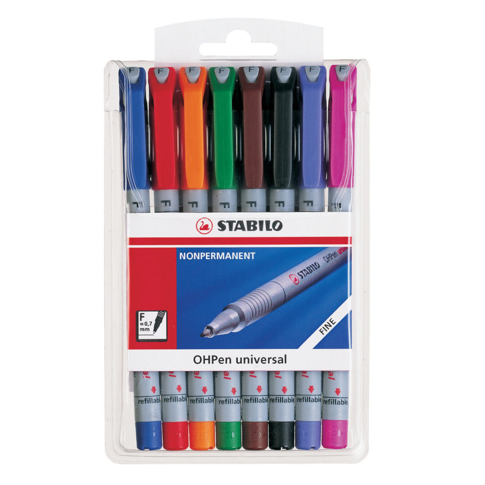 Stabilo, Marker, Kugelschreiber, Nicht permanent, Bunt
