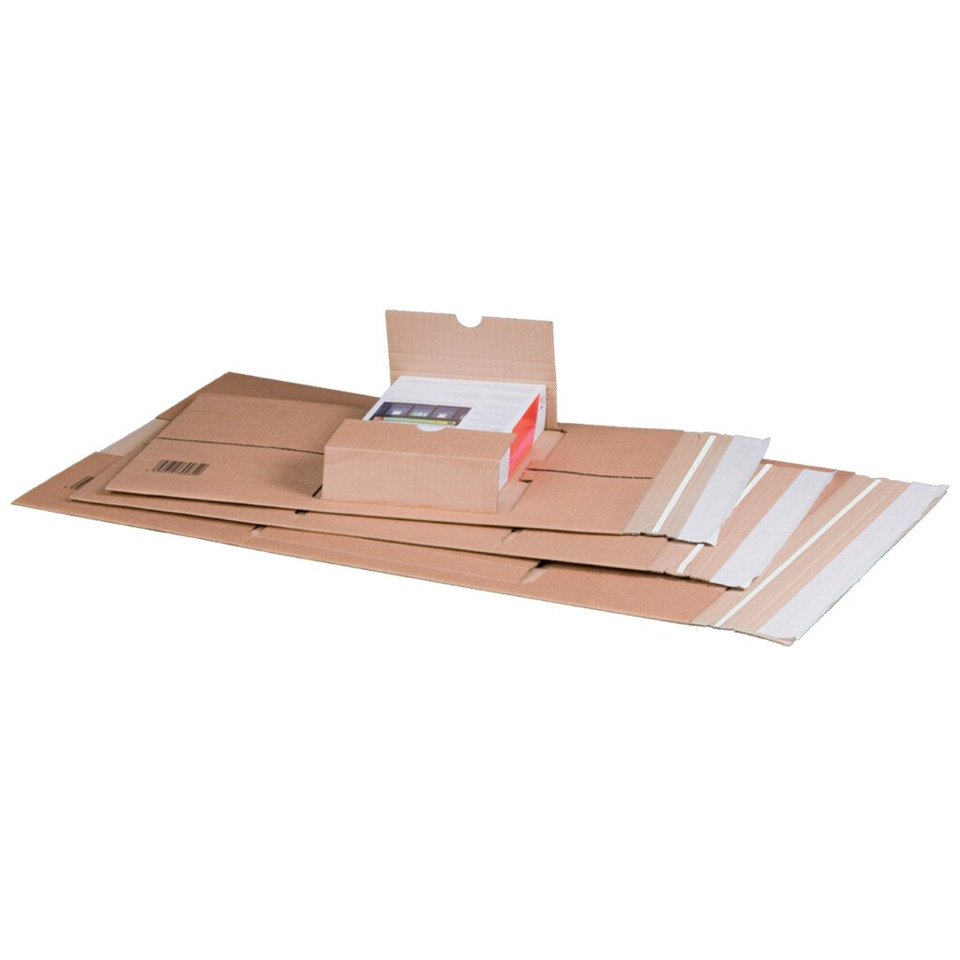 Paketklebeband, Luftpolstertasche, Kartonverpackung, Recyclingkarton, Schwartenpaket