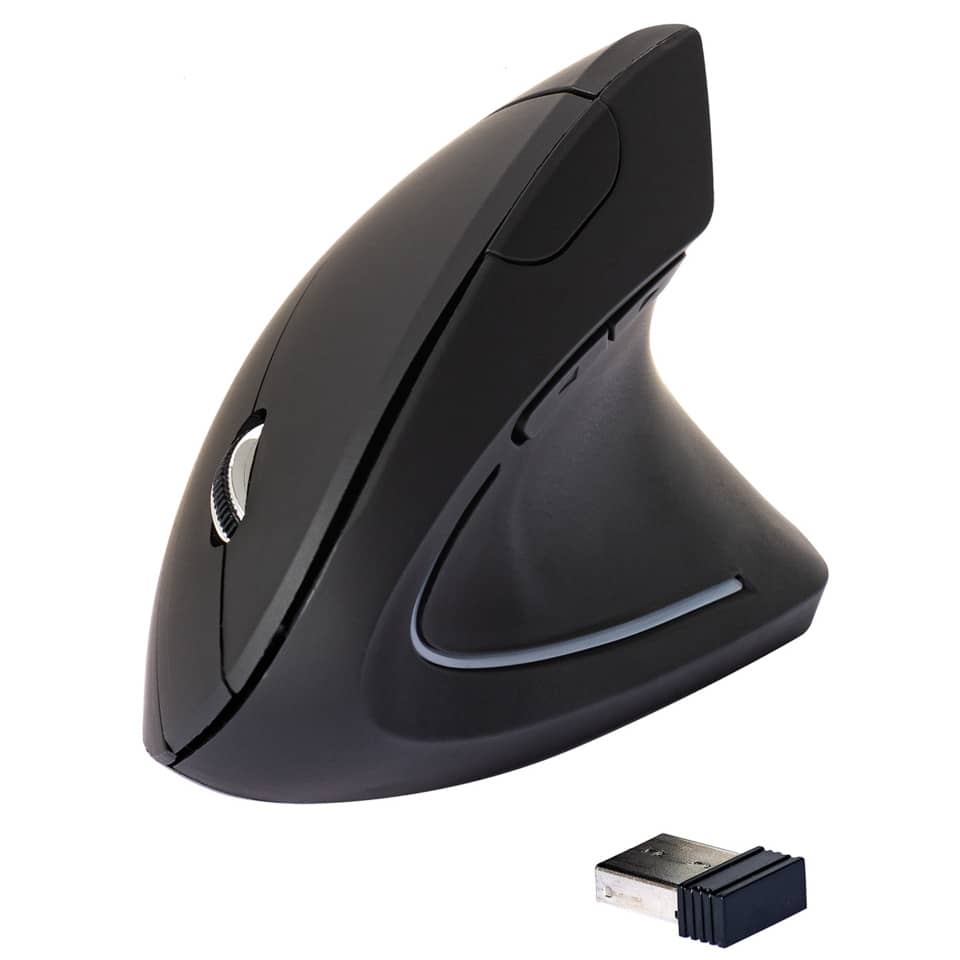 Maus, Kabellose Maus, USB-Empfänger, Schwarz, Ergonomisch
