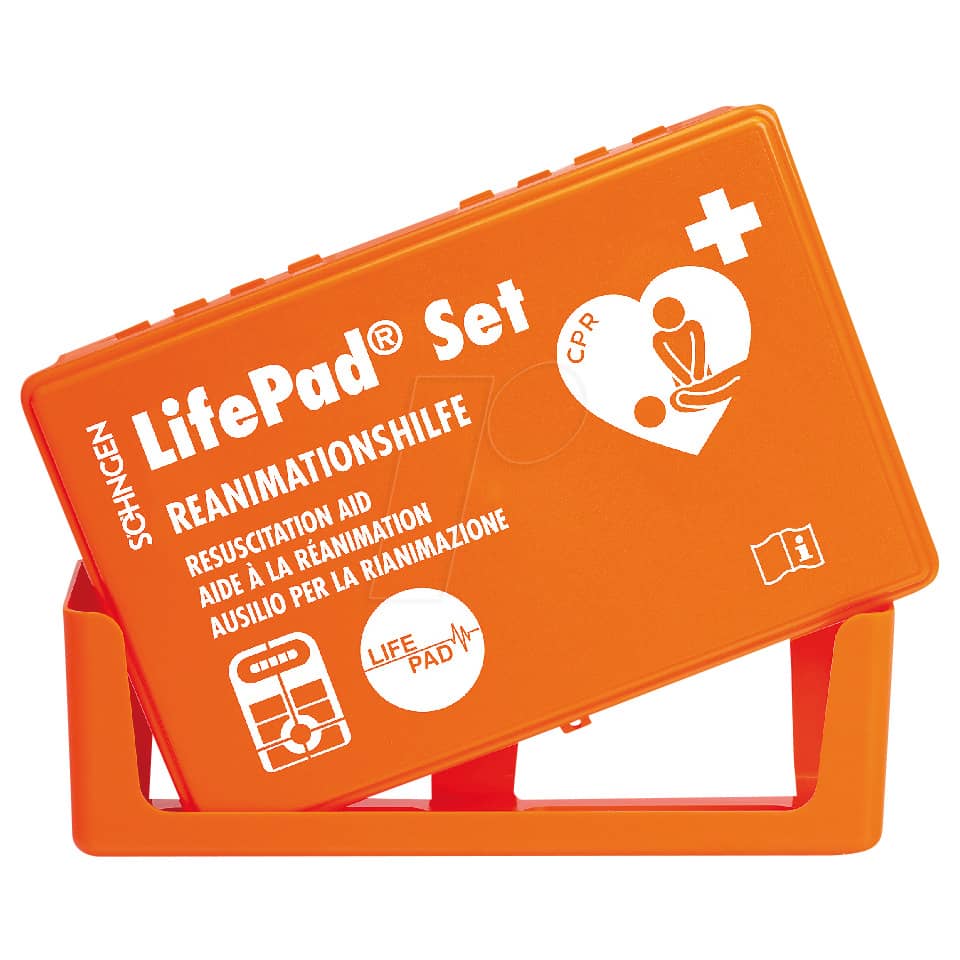REANIMATIONSHILFE, Lifepad, FALLSCHUTZKASTEN, ORANGE, ERSTE-HILFE