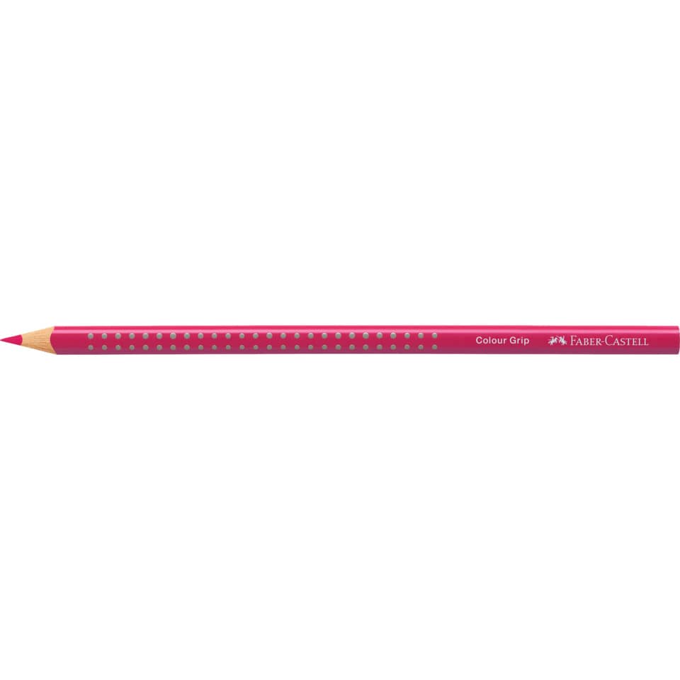 pink pencil, colored pencil, polka dot grip, wooden pencil, Faber-Castell