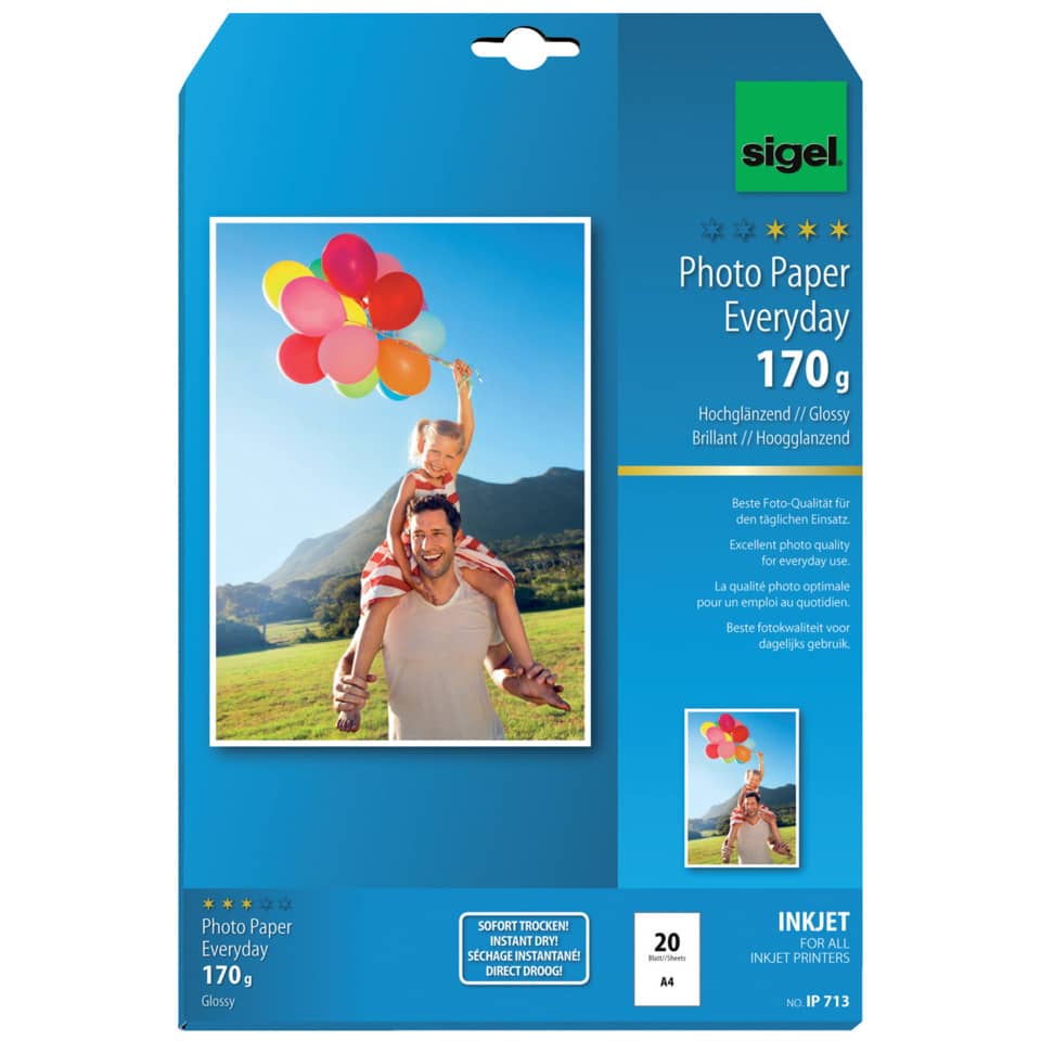 Foto-Papier, Everyday, 170 g, Glänzend, A4-Format