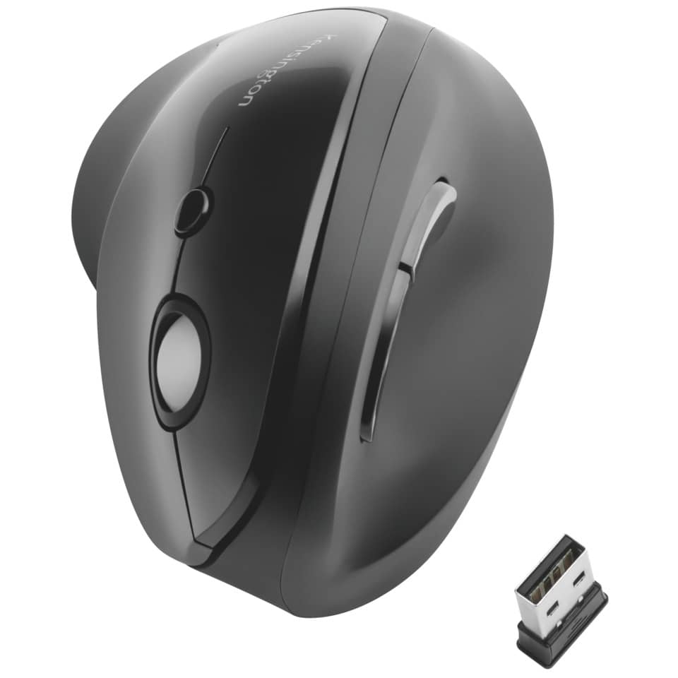 Maus, kabellose Maus, USB-Adapter, runde Form, Schwarz