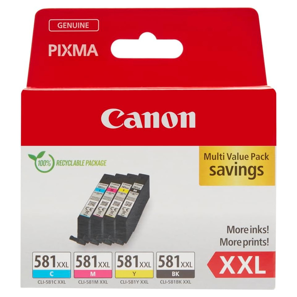 Tintenpatronen, Canon, Mehrfarbige Patrone, XL Paket, Druckerset
