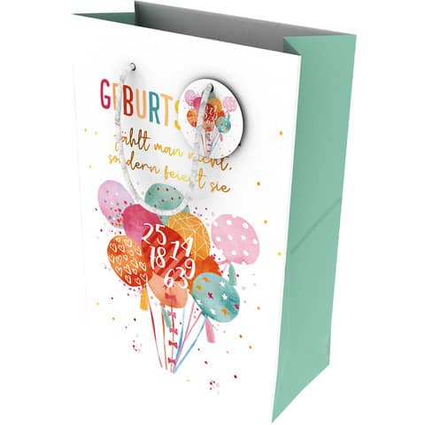 Geschenktragetasche Geburtstag zählt man nicht.., 36 x 26 x 13 cm EigenArt 464003