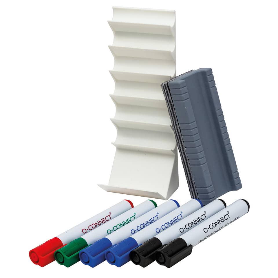Weißer Abstandshalter, Klingenersatz, Marker-Set, Q-CONNECT, Markerstifte