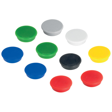Magnet rund, 38 mm, 1500 g, 10 Stück, sortiert FRANKEN HM3899