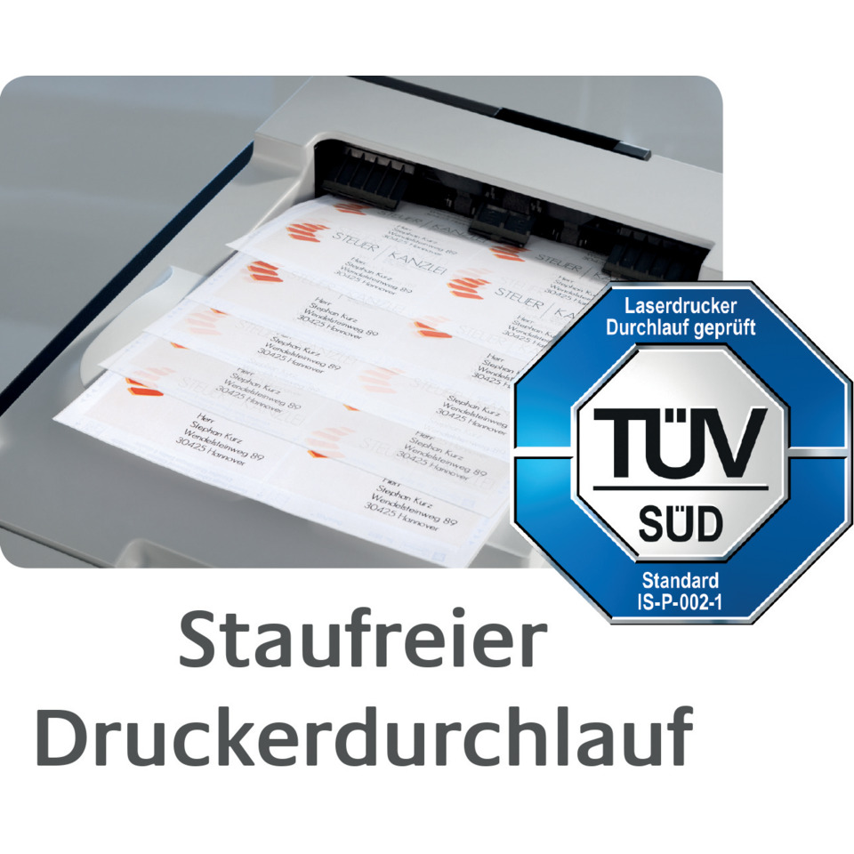 Drucker, Laserdrucker, Druckerpapier, Etiketten, Druckdurchlauf