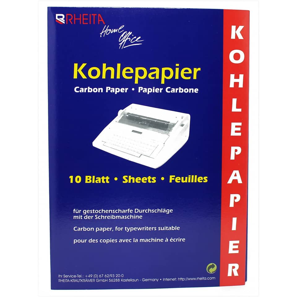 Kohlepapier, Kohlepapiere, Carbon Paper, Schreibmaschine, Blatt