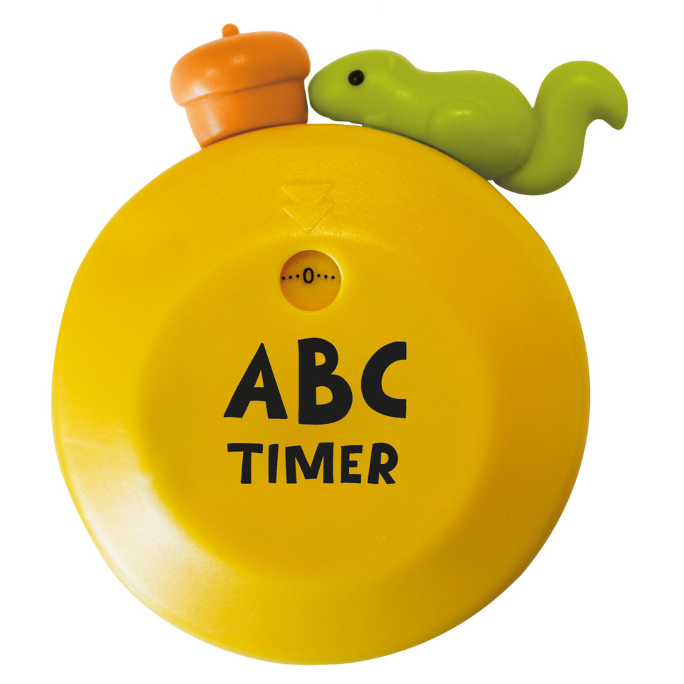 Timer, Kids timer, Yellow, Plastic, Dinosaur clip