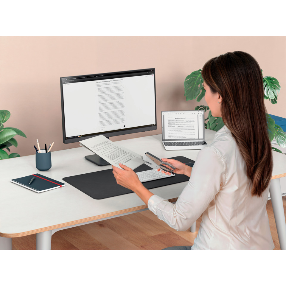 Schreibtisch, Arbeitsplatz, Computer, Dokument, Monitor